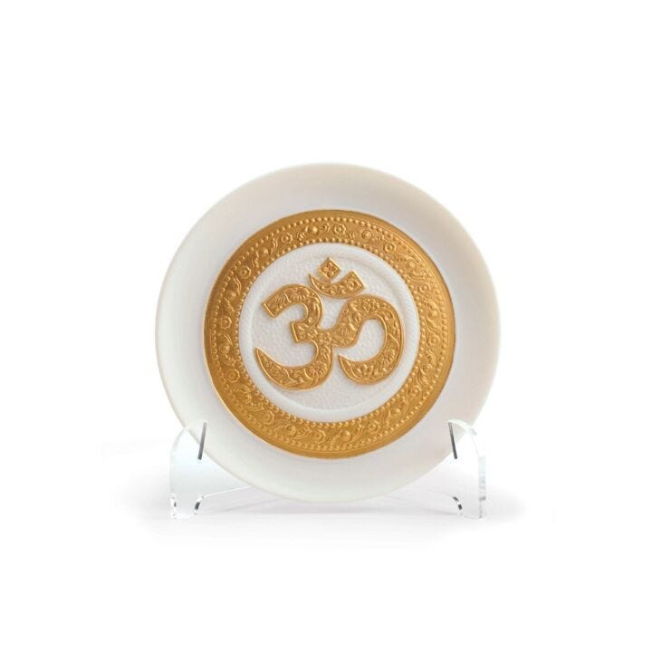 OM PLATE (White&Gold) in Lladró