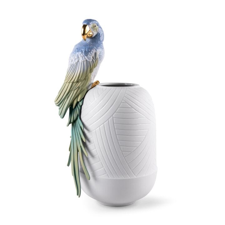 Macaw Bird Vase in Lladró