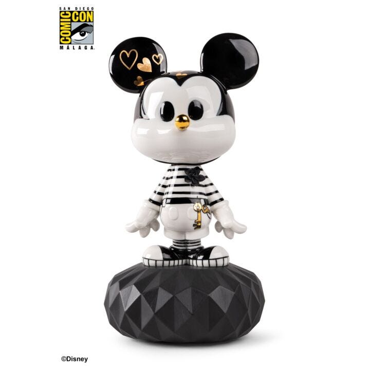 Escultura Mickey in black and white en Lladró
