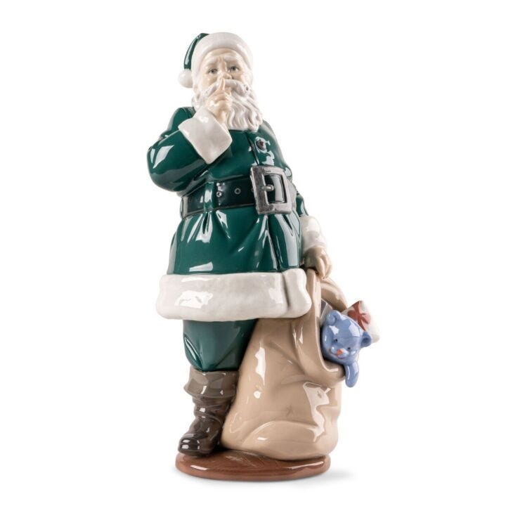 Figura È arrivato Babbo Natale. (Verde) in Lladró