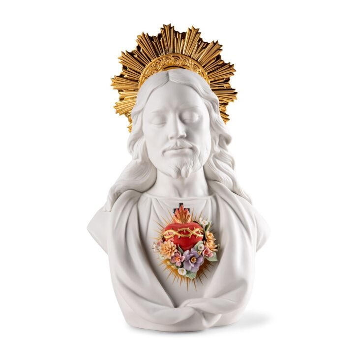 Escultura Sagrado Corazón de Jesús en Lladró
