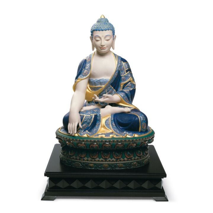Escultura Buda Shakyamuni. Lustre oro. Serie limitada en Lladró