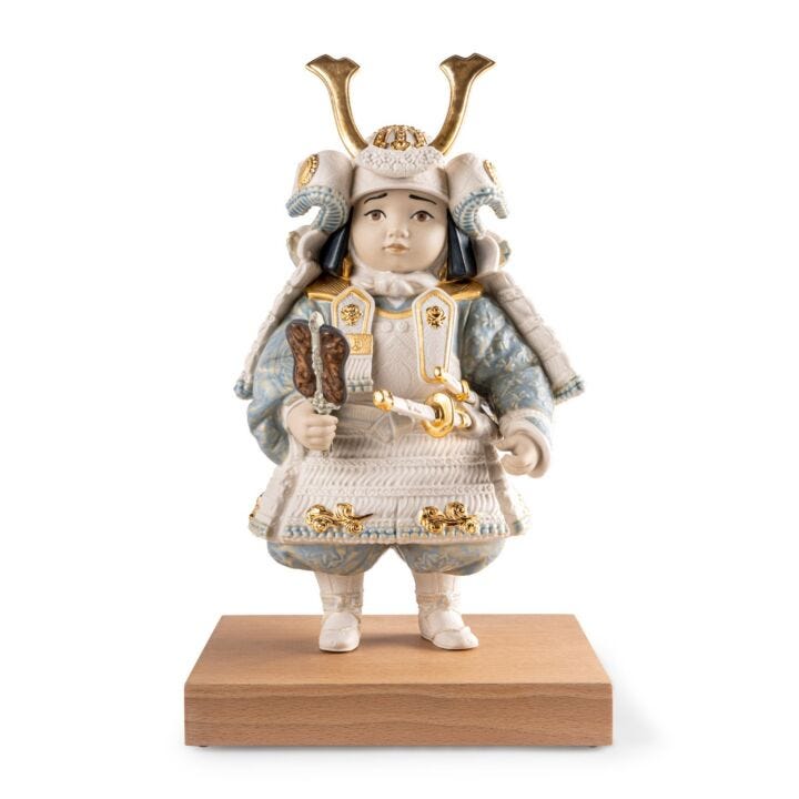 Warrior boy Sculpture. White. Limited Edition in Lladró