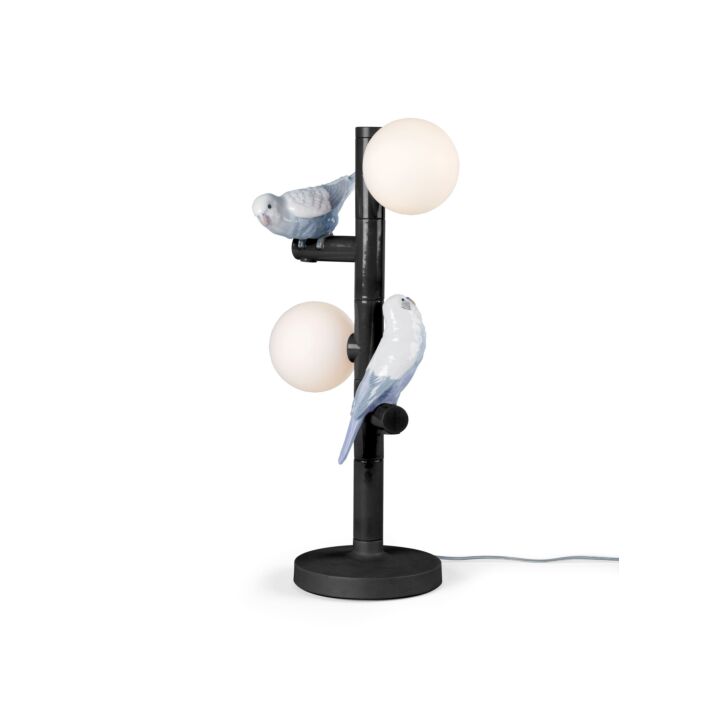 Parrot table lamp. Black (CE) in Lladró