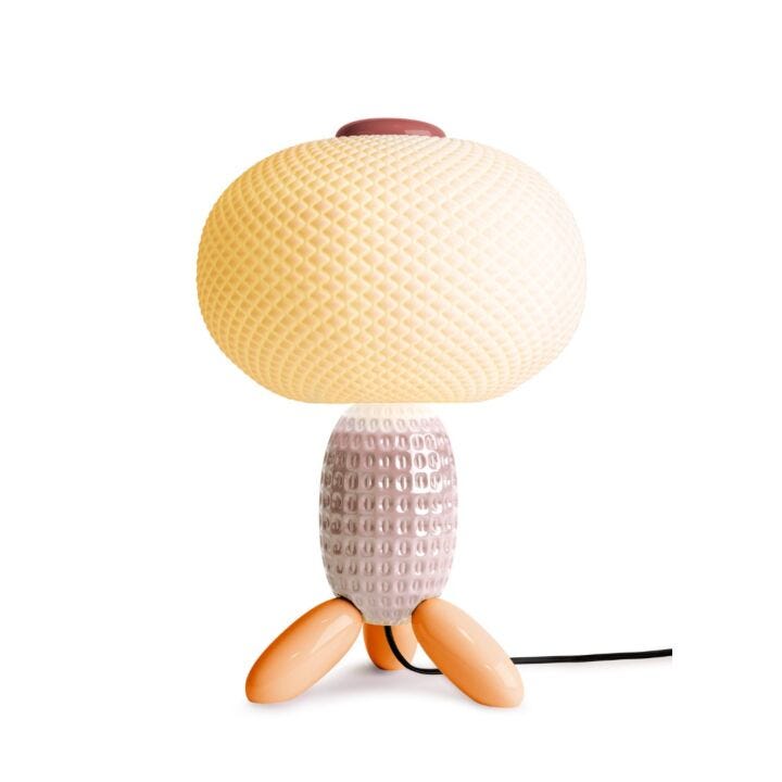 Soft Blown Table lamp. Pink (UK) in Lladró