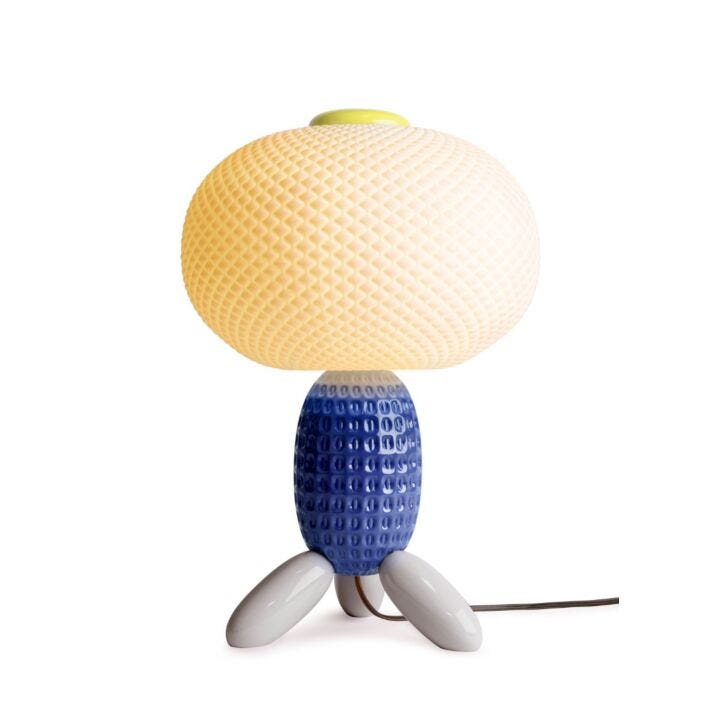 Soft Blown Table lamp. Blue (CE) in Lladró