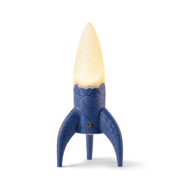 Cosmic Rocket wireless lamp in Lladró