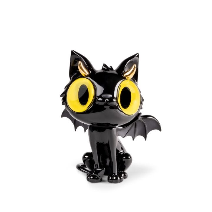 Little devil cat Sculpture. Limited Edition in Lladró