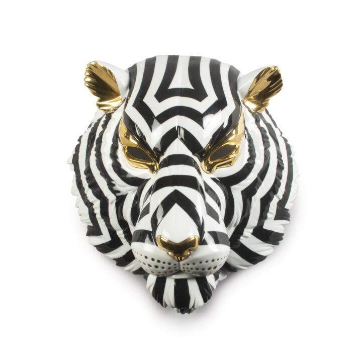 Mask(Tiger/Black-Gold) in Lladró