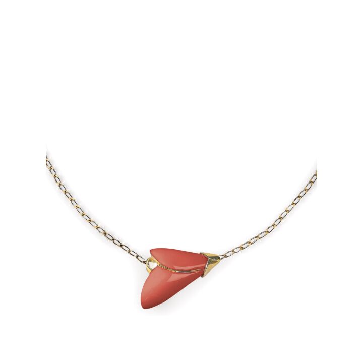 Heliconia Pendant. Coral in Lladró