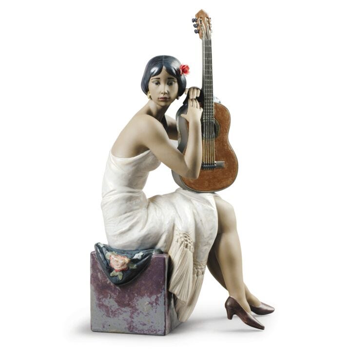 The Flamenco Singer Woman Figurine in Lladró