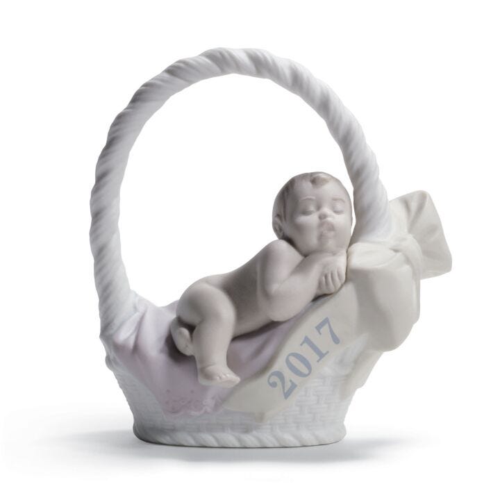 Born in 2017 Girl Figurine. Fair Skin in Lladró