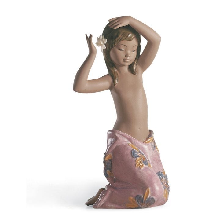 Tropical Flower Girl Figurine in Lladró