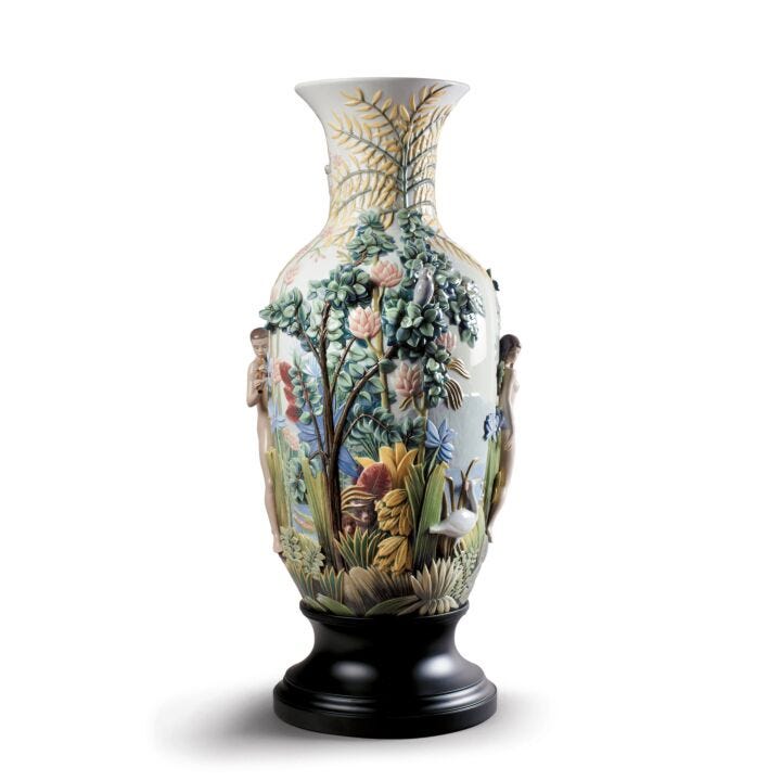 Paradise Vase Sculpture. Limited Edition in Lladró
