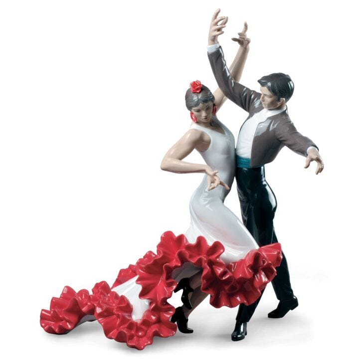 Flamenco dancers Couple Figurine in Lladró