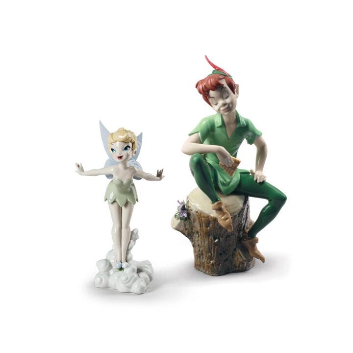 Peter Pan and Tinkerbell Set in Lladró