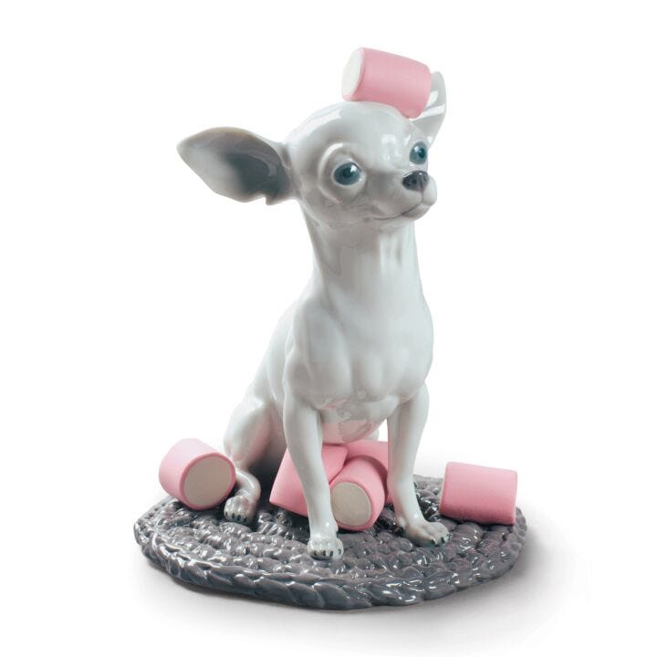 Chihuahua with Marshmallows Dog Figurine in Lladró