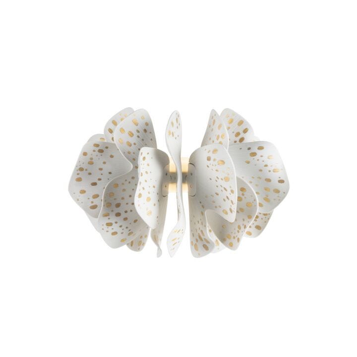 Nightbloom Wall Sconce. White & gold. (US) in Lladró