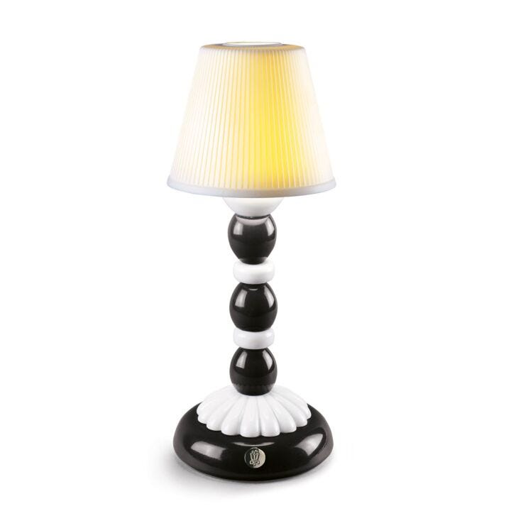 Lámpara de mesa Firefly Palm. Blanco y negro en Lladró