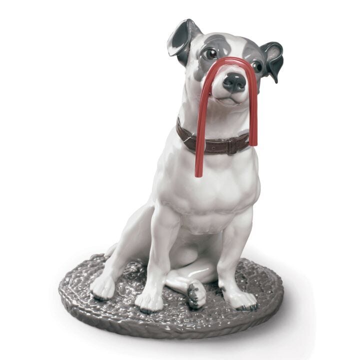 Jack Russell with Licorice Dog Figurine in Lladró