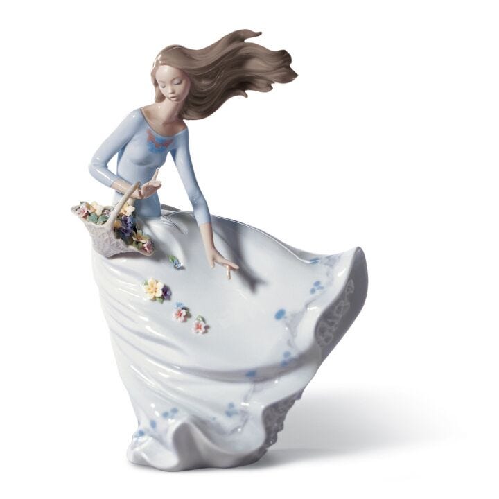 Figurina Donna Profumi al vento in Lladró