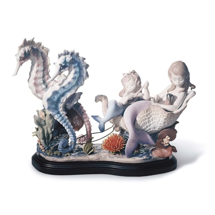 Underwater Journey Mermaid Figurine. Limited Edition in Lladró