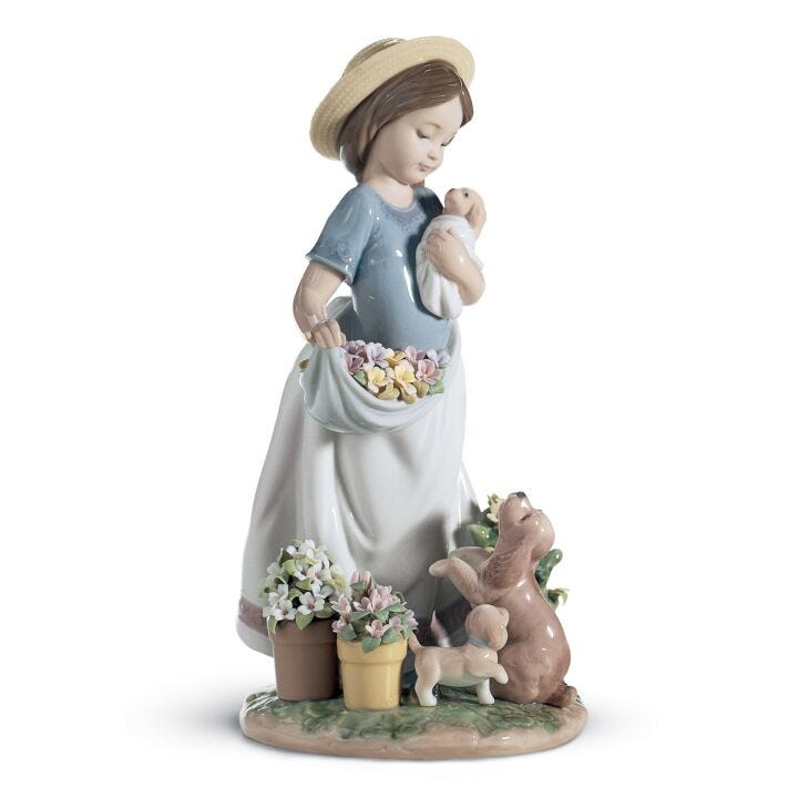 A Romp in The Garden Girl Figurine Type 626 in Lladró