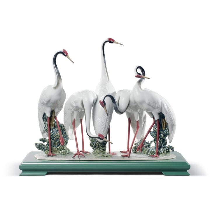 Flock of Cranes Sculpture. Limited Edition in Lladró