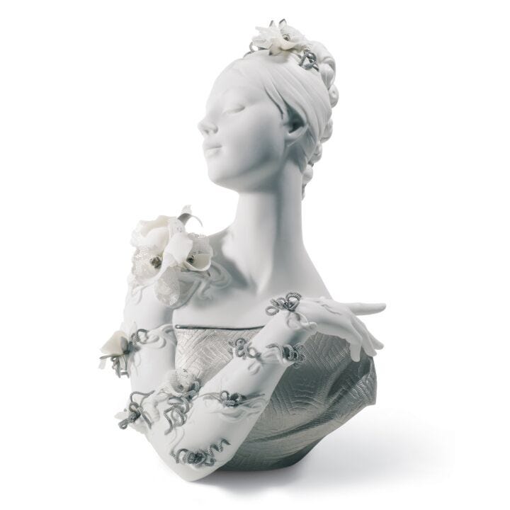 My Fair Lady Bust Figurine. Silver Lustre in Lladró