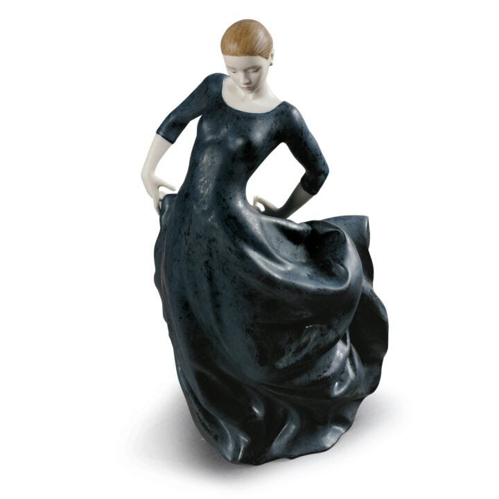 Buleria Flamenco Dancer Woman Figurine. Black in Lladró