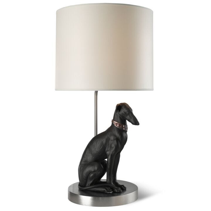 Pensive Greyhound - Lamp (UK) in Lladró