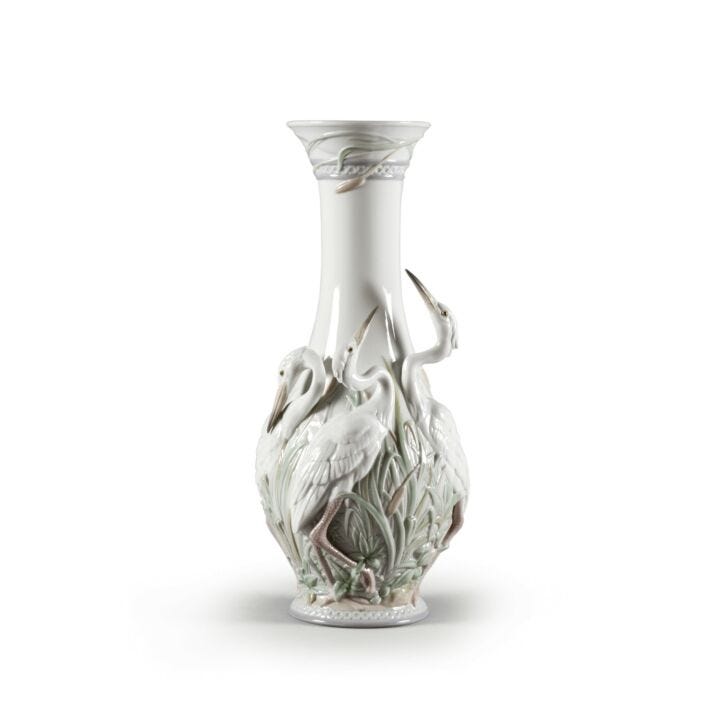 Herons' Realm Vase in Lladró