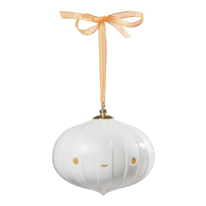 Christmas Ornament 2 by Friends with You. Golden Lustre and White. in Lladró