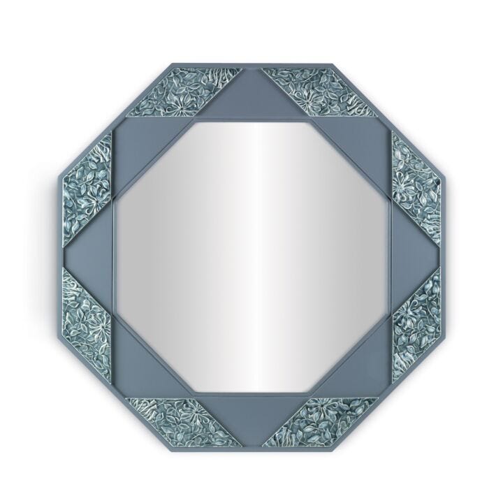 Espejo octogonal (azul) en Lladró