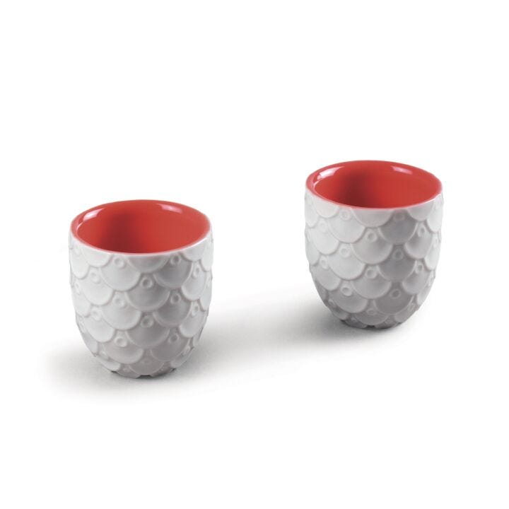 Chinese Dragon Sake Cups. Set of 2 Glasses in Lladró