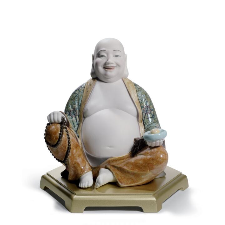 Figurina Buddha felice in Lladró