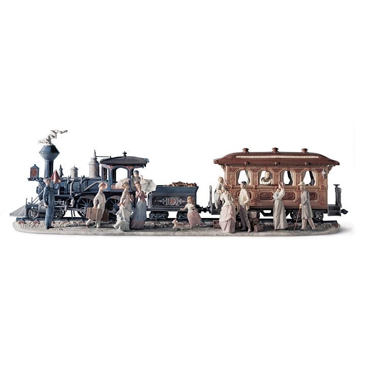 A Grand Adventure Train Sculpture. Limited Edition in Lladró