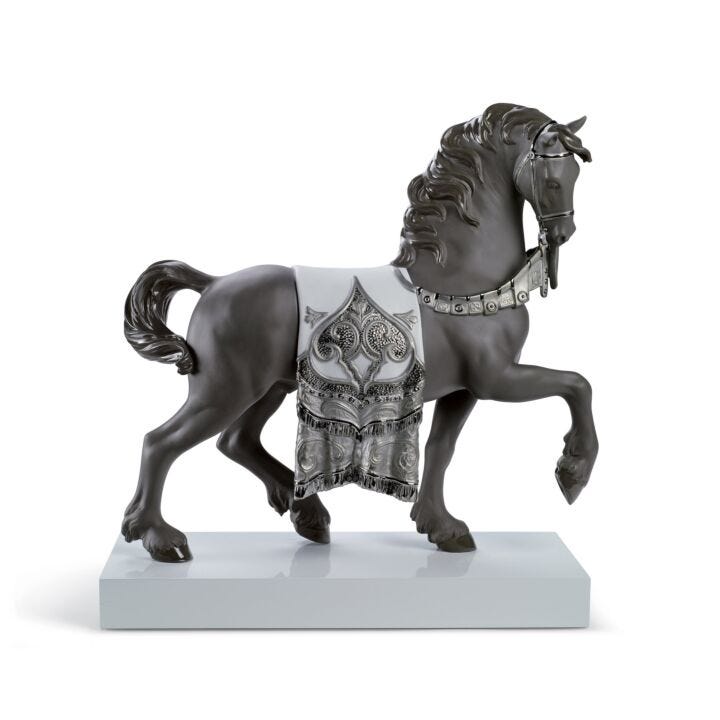 Escultura Caballo cortesano. Lustre plata en Lladró