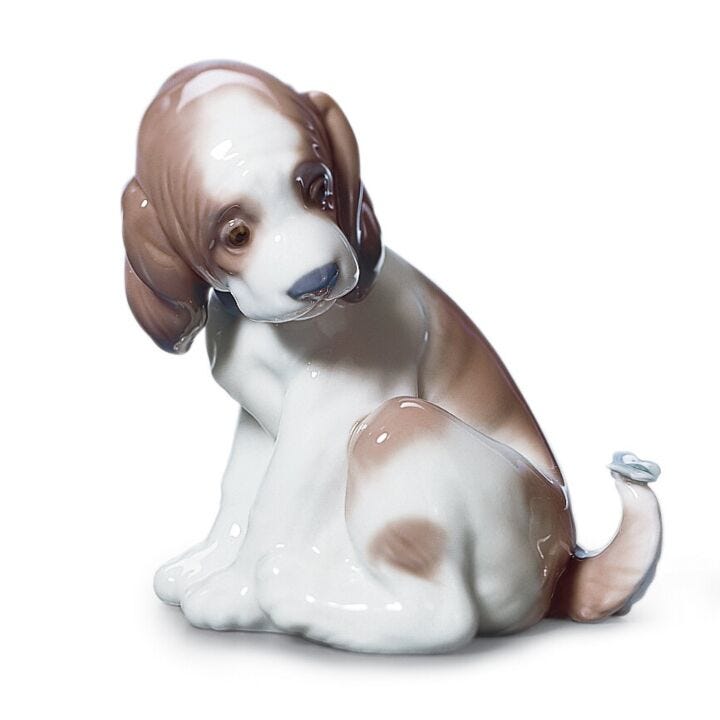 Gentle Surprise Dog Figurine in Lladró