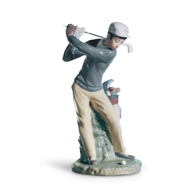 Golfer man Figurine in Lladró