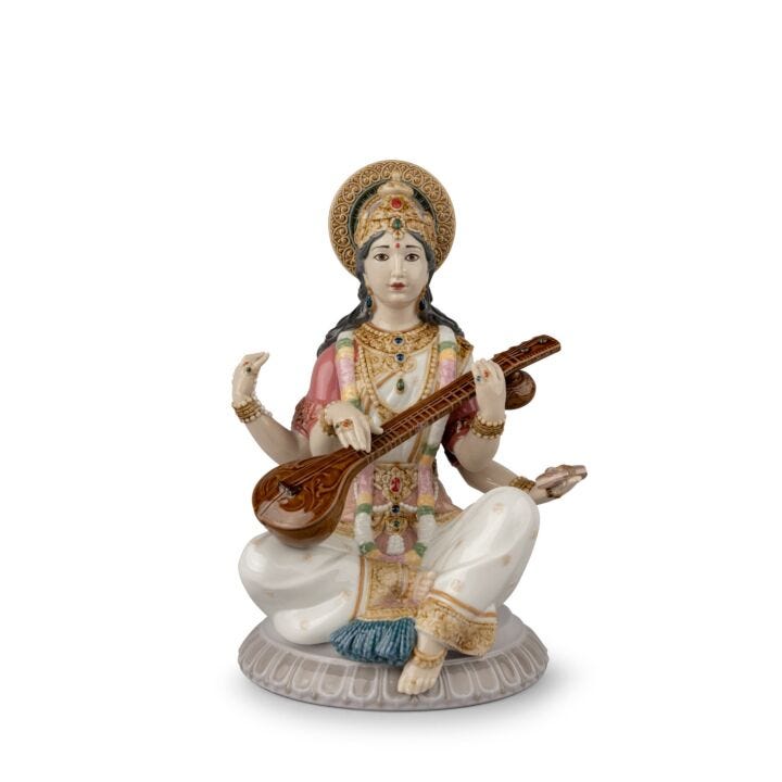 Figura Diosa Saraswati en Lladró