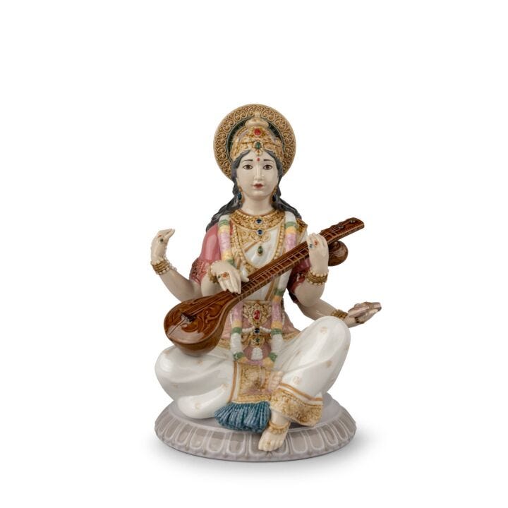 Figurina Dea Saraswati in Lladró