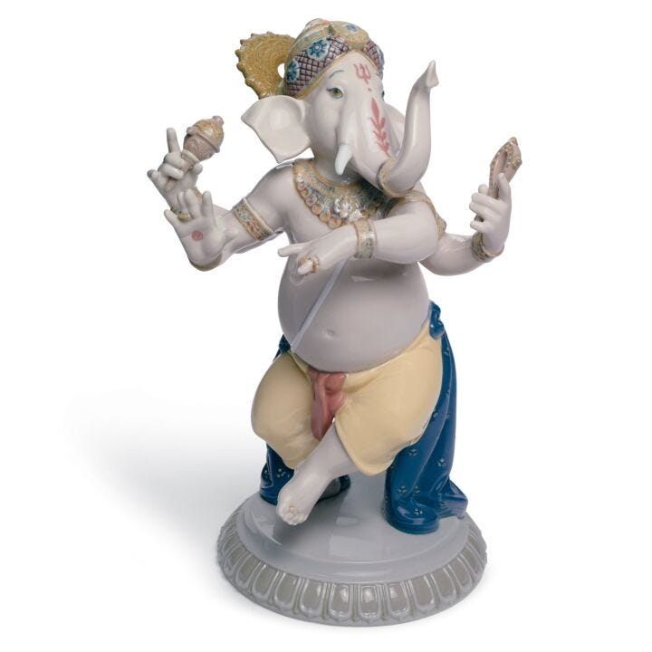Figura Ganesha danzante en Lladró