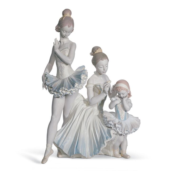 Love for Ballet Dancers Sculpture. Limited Edition in Lladró