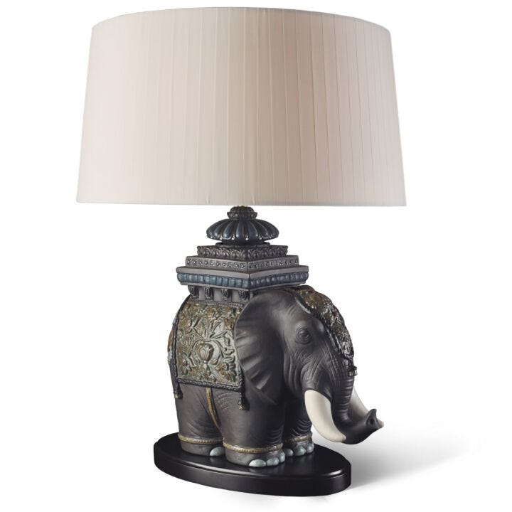 Siamese Elephant Table Lamp (UK) in Lladró