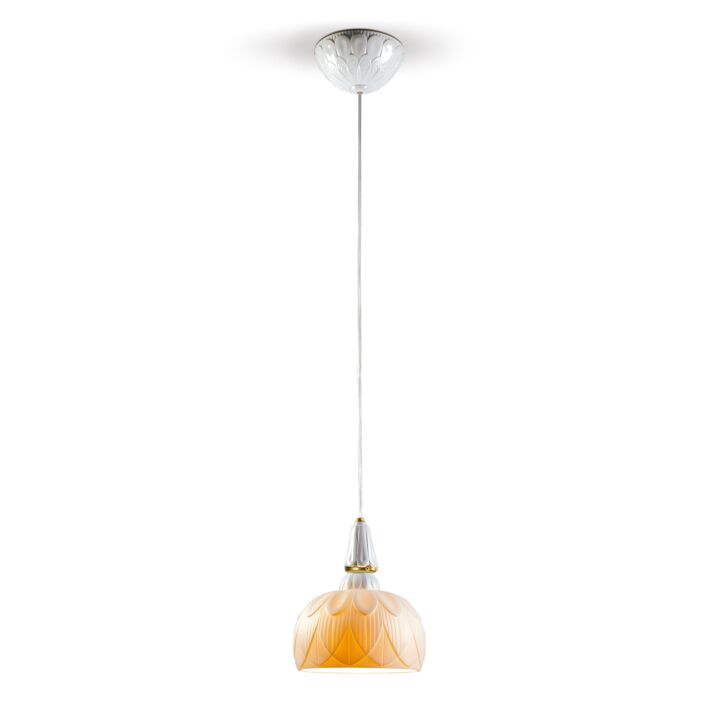 Ivy and Seed Single Ceiling Lamp. Golden Luster (US) in Lladró