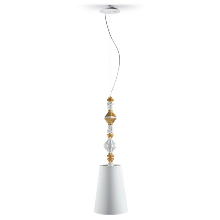 Belle de Nuit Ceiling Lamp II. Golden Luster (CE/UK/CCC) in Lladró