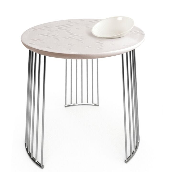 Frost Moment Table. With bowl. Chrome metal in Lladró