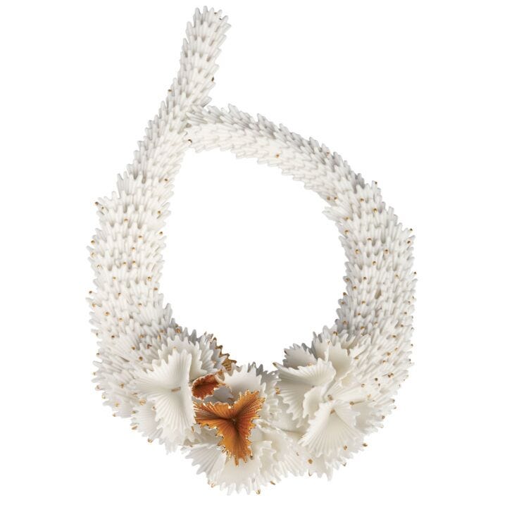 Actinia Porcelain Necklace. White and Golden luster in Lladró