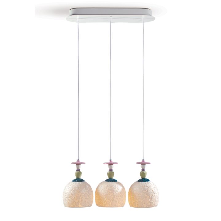 Mademoiselle Lineal Canopy 3 Lights Gazing at The Ocean Ceiling Lamp in Lladró